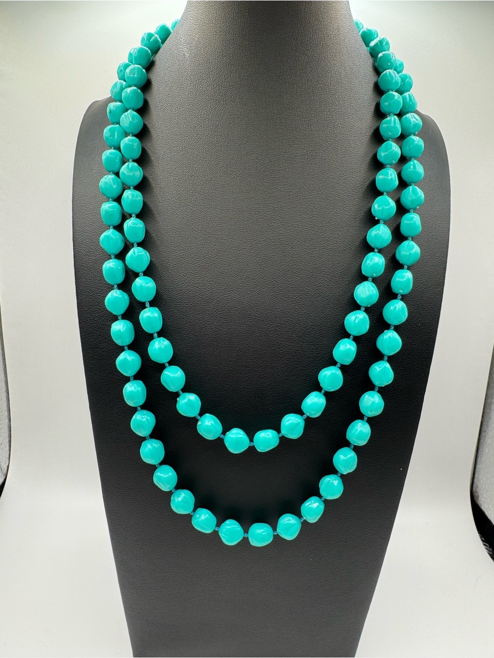Sarah Coventry Turquoise Beaded Double Strand Necklace - Women Jewelry